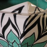 Camelia Bowl - Aqua (detail)